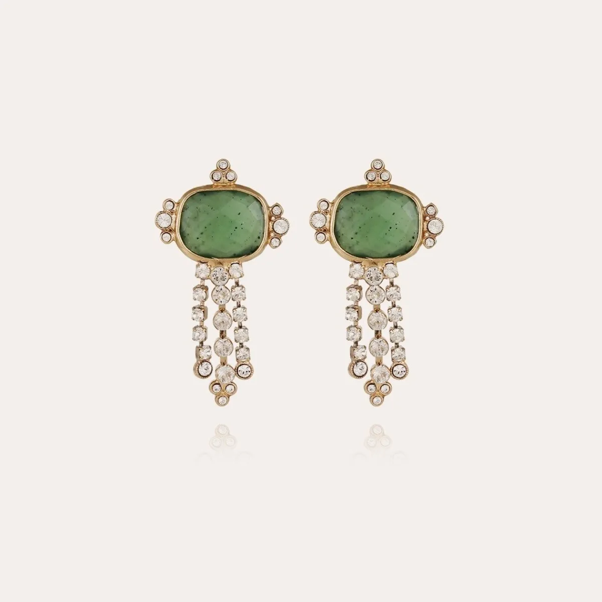 Shop Gas Bijoux Tiki earrings gold - Serpentine