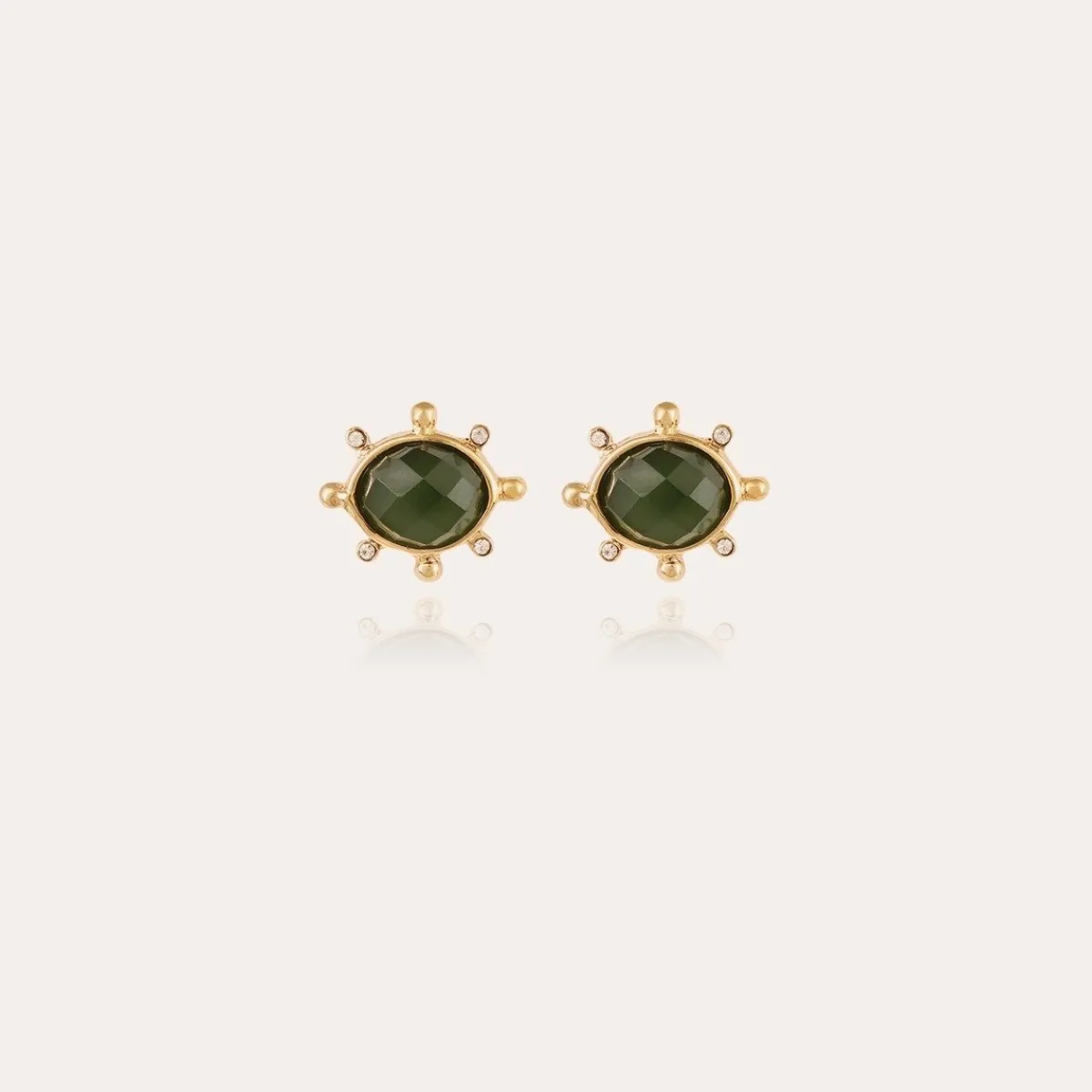 Cheap Gas Bijoux Tiki studs earrings small size gold - Serpentine