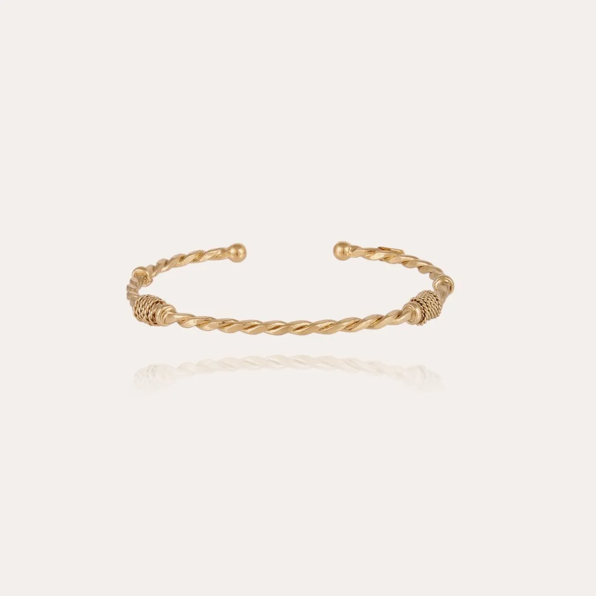 Shop Gas Bijoux Torsade bangle small size gold NOCOLOR