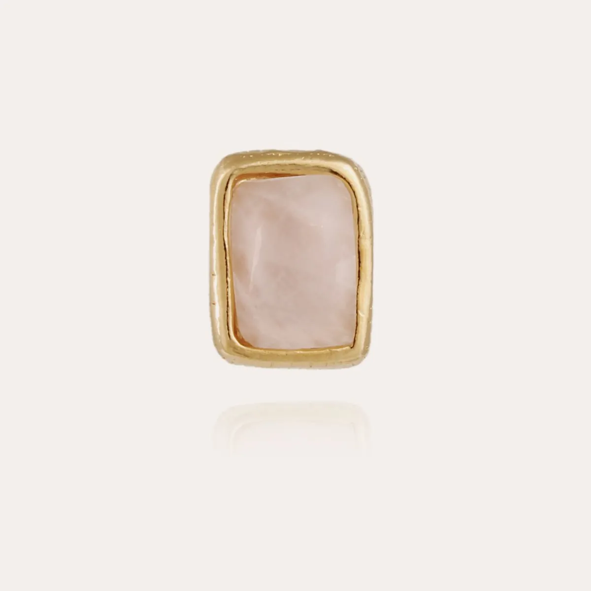 Store Gas Bijoux Totem studs earrings gold - Pink Quartz PinkQuartz