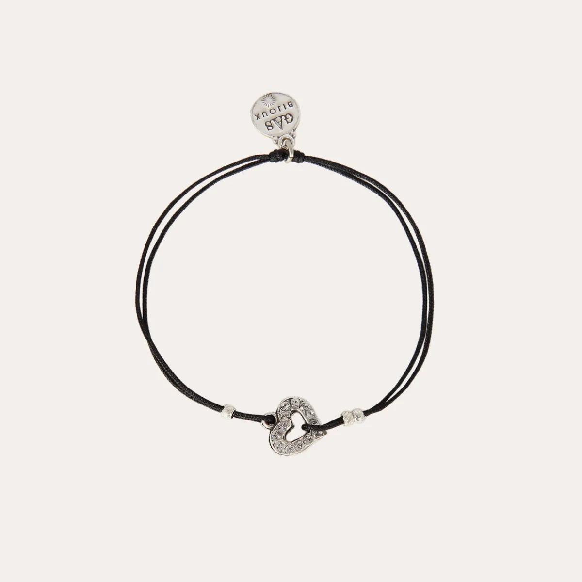 Flash Sale Gas Bijoux Valentin bracelet silver Black