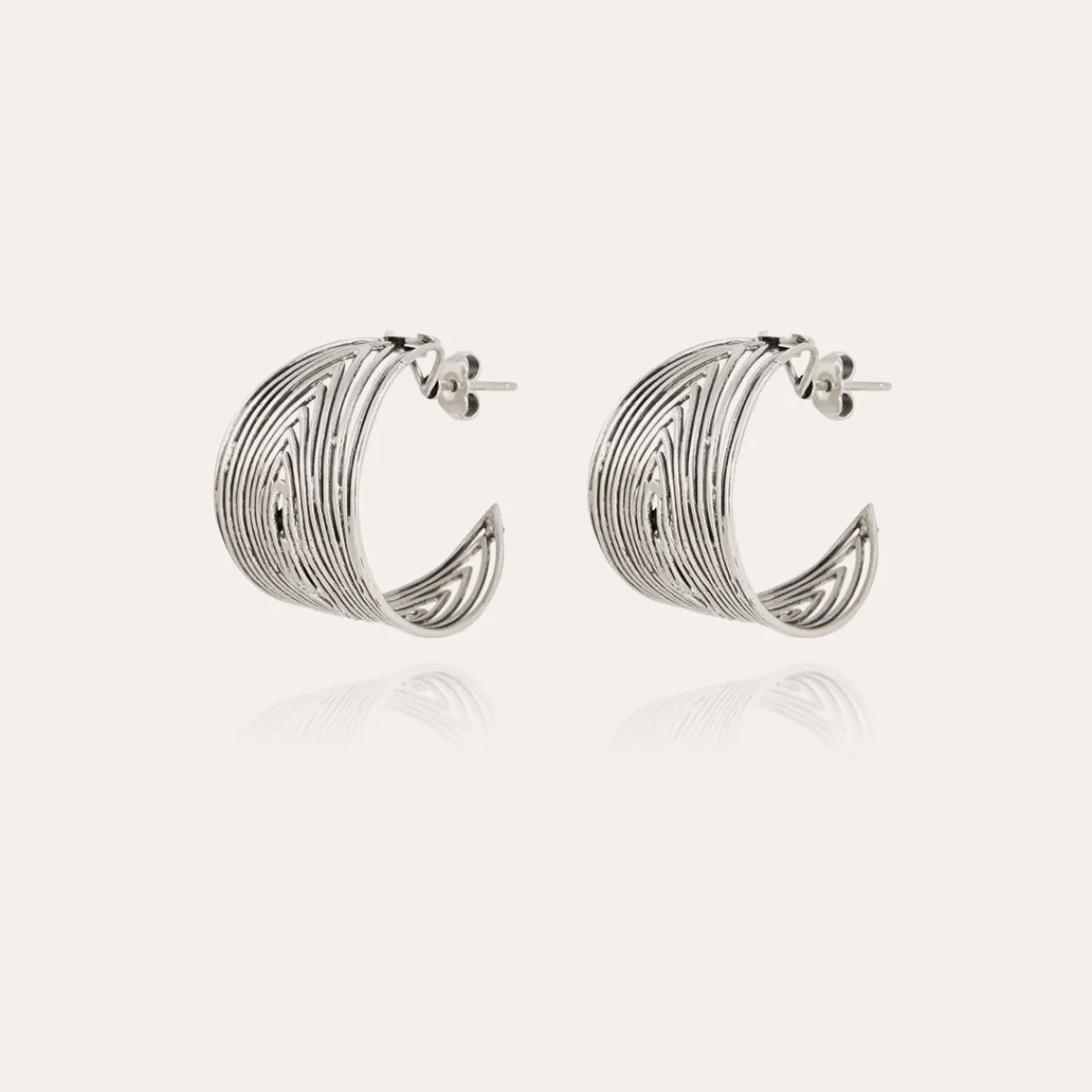 Sale Gas Bijoux Wave hoop earrings silver NOCOLOR